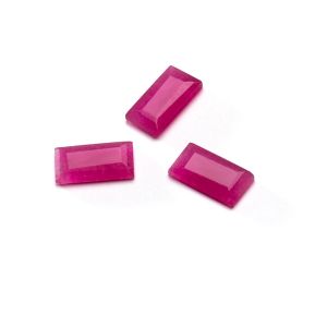 Rectangle, dos plat, jadeite neon pink 5x10 mm, pierre semi-précieuse GAVBARI
