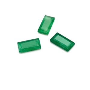 Rectangle, dos plat, Jade vert foncé 5x10 mm, pierre semi-précieuse GAVBARI