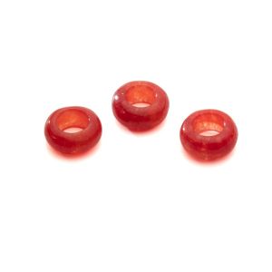 DONUT rouge jade 5x10 mm, pierre semi-précieuse GAVBARI