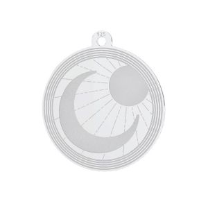 Lune pendentif*argent 925*LKM-3061 - 0,50 17x19 mm