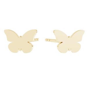 Papillon boucles d'oreilles, or 585 14K, KLS LKZ14K-50114 5,4x8 mm - 0,30 mm