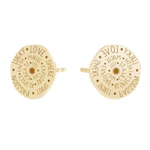 Rond boucles d'oreilles, or 585 14K, KLS LKZ14K-50134 10x10 mm - 0,30 mm
