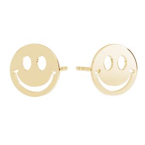 Sourire boucles d'oreilles, or 585 14K, KLS LKZ14K-50129 10x10 mm - 0,30 mm