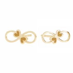 Signe de l'infini boucles d'oreilles, or 585 14K, KLS LKZ14K-50136 5x12 mm - 0,30 mm
