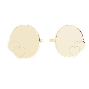 Rond boucles d'oreilles, or 585 14K, KLS LKZ14K-50119 7,6x8 mm - 0,30 mm