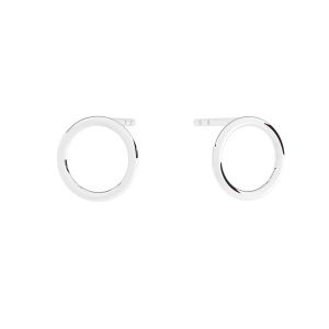 Cercle des boucles d'oreilles, argent 925, KLS-30 1x6,5 mm