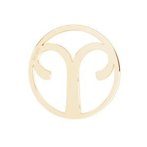Bélier pendentif zodiaque, 14K or, LKZ14K-50179 - 0,30 12x12 mm