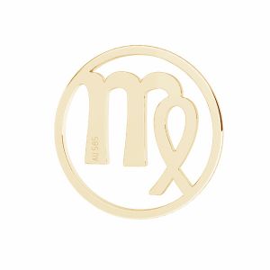 Vierge pendentif zodiaque, 14K or, LKZ14K-50184 - 0,30 12x12 mm
