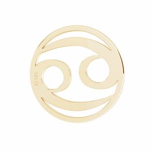 Cancer pendentif zodiaque, 14K or, LKZ14K-50185 - 0,30 12x12 mm