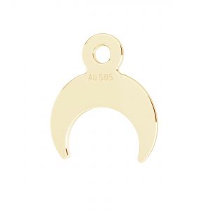 Lune mini pendentif, 14K or, LKZ14K-50198 - 0,30 7,5x8,6 mm