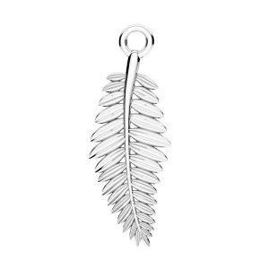 Brindille feuille pendentif, argent 925, ODL-01042 19,5x24 mm