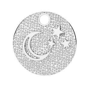 Lune pendentif*argent 925*LKM-3061 - 0,50 17x19 mm