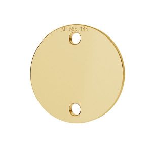 Étiquette ronde pendentif*or 585*LKZ14K-50211 - 0,30 19x19 mm