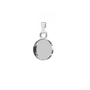 Cabochon rond d'argent, argent 925, KR FMG-R 2,1x5,8 mm
