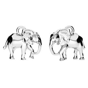 Eléphant pendentif, argent 925, ODL-00124 9,5x10 mm