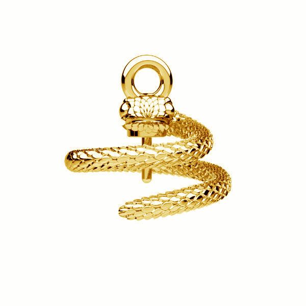 Serpent pendentif - serti de perle*argent 925*OWS-00235 9x13,2 mm