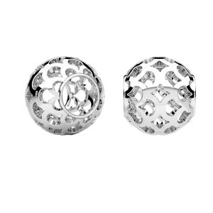 Rond perles pendentif*argent 925*BDS OWS-00236 9x10 mm