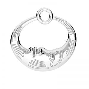 Lune pendentif*argent 925*ODL-01039 16x16 mm