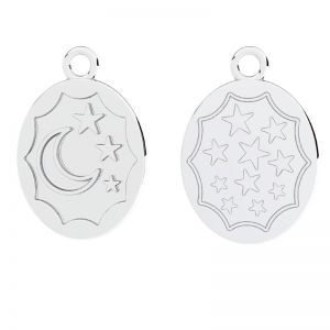 Lune pendentif*argent 925*ODL-01147 13,5x19,5 mm