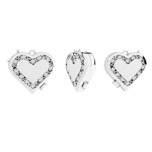 Pendentif cœur, argent 925, OWS-00232 20,5x23 mm