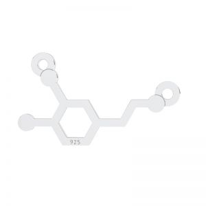 Dopamine formule chimique pendentif, argent 925, LKM-3248 - 05 14,2x18,6 mm