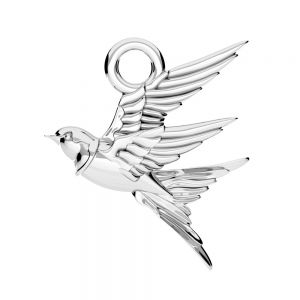 Hirondelle pendentif, argent 925, ODL-01126 12,4x13,2 mm