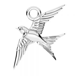 Hirondelle pendentif, argent 925, ODL-01127 12x20 mm