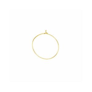 Boucle d'oreille cercle, or 14K, SG - BZ 27 0,8x13,5 mm