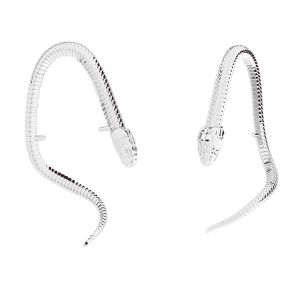 Serpent pendentif - serti de pierres*argent 925*OWS-00155 12x27,4 mm