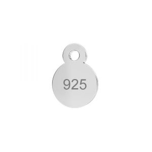 Rond mini pendentif argent 925, LKM-3272 - 0,50 5x7 mm