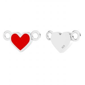 Cœur pendentif, socle en résine*argent 925*CON-2 ODL-01117 6,7x15 mm ver.2