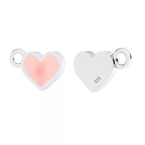 Cœur pendentif, résine colorée*argent 925*CON-1 ODL-01117 7x11 mm ver.3