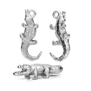Crocodile pendentif, argent 925*OWS-00421 9x22 mm