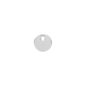 Mini pendentif - plaque ronde*argent AG 925*LKM-3311 - 0,60 4x4 mm