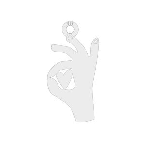 Pendentif*argent 925*LKM-3296 10x19,7 mm