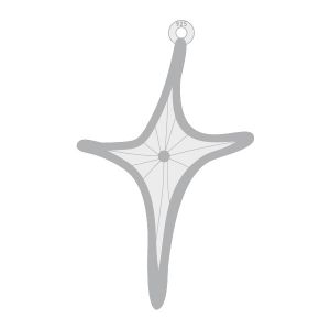 Pendentif*argent 925*LKM-3161 - 0,80 19,5x31,9 mm
