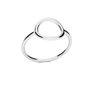 Anneau rond, argent 925, RING ODL-01069 10x18,5 mm R-11