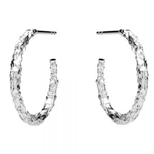 Rond boucles d'oreilles, argent 925, KLS ODL-01310 20x20 mm