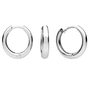 Boucles d'oreilles rondes, argent 925, BZO OWS-00505 15x16,5 mm