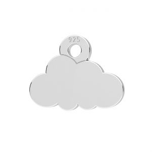 Nuage mini pendentif, argent 925, LKM-3268 - 0,50 6,7x8,6 mm
