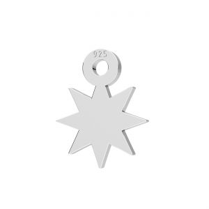 Soleil mini pendentif, argent 925, LKM-3270 - 0,50 7x8,8 mm