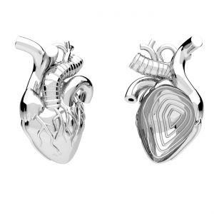 Cœur humain pendentif*argent 925*ODL-01294 15,6x24 mm