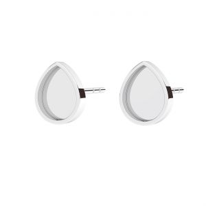 Boucle d'oreille sertissage de pierre*argent 925*KLS ODL-01000 6,3x7,5 mm