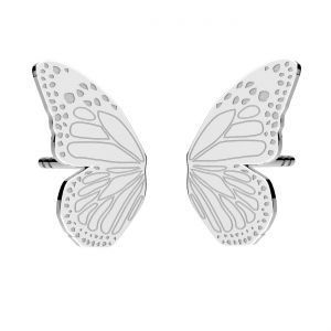 Papillon boucles d'oreilles, argent 925, KLS LKM-3337 - 05 7,2x10,5 mm
