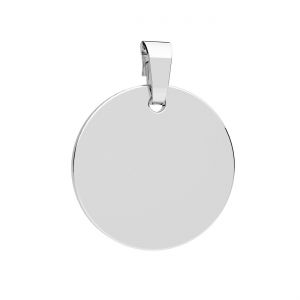 Plaque ronde pendentif, argent 925, KR LKM-2680 BL 2 - 0,40 12x16 mm