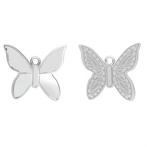 Papillon pendentif, socle en résine*argent 925*CON-1 ODL-01121 20x22 mm