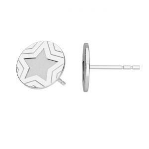 Etoile boucles d'oreilles, argent 925, KLS LKM-3320 - 0,50 10x10 mm