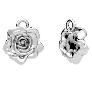 Fleur rose pendentif *argent 925*ODL-01284 11,4x13,1 mm