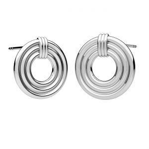 Rond boucle d'oreille, argent 925, KLS ODL-01292 1,8x16,5 mm