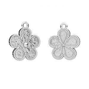 Fleur pendentif, socle en r&eacute;sine*argent 925*CON-1 ODL-01375 15x17,3 mm